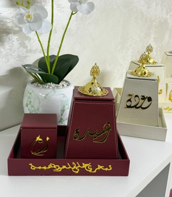 علبة البخور الجلدية الفاخرة — مبخرة وبخور في إطار راقٍ